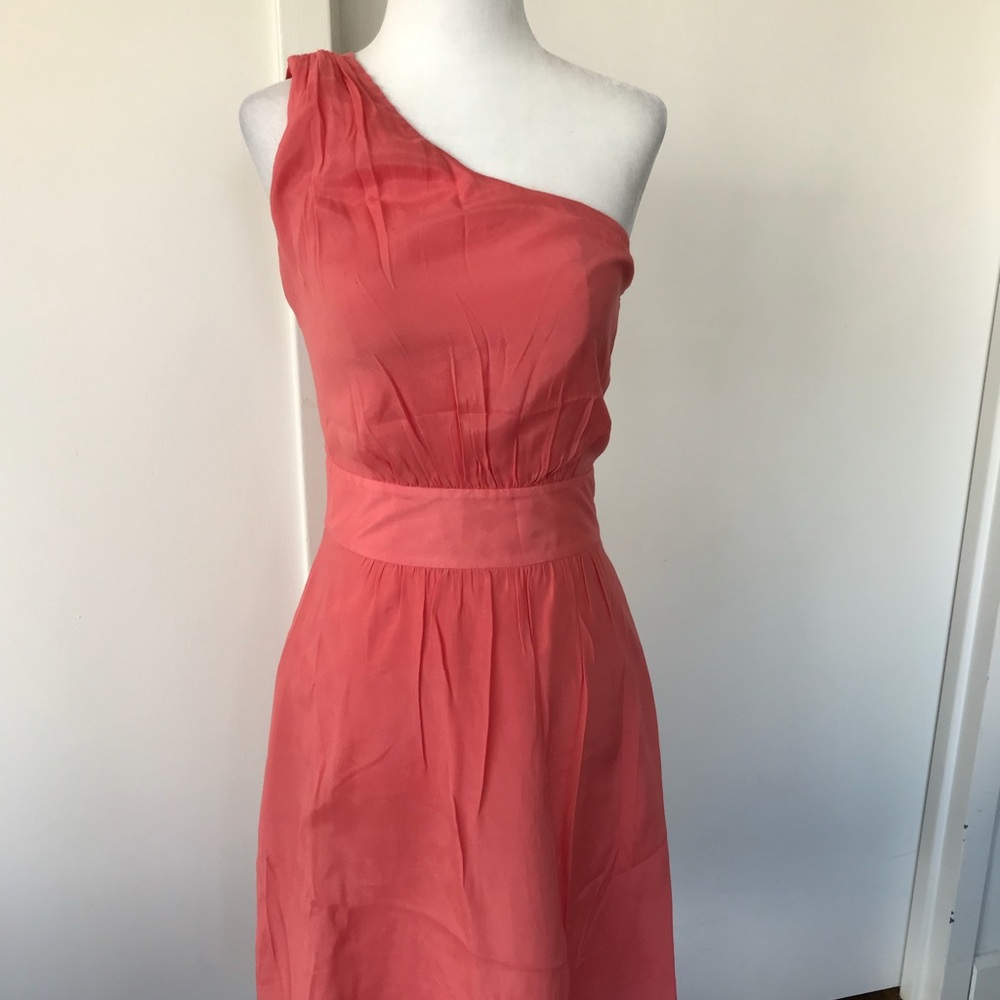 THE LIMITED Coral One-Shoulder Dress